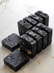 Nature's Natural Lather vegan handcrafted traditionally made hot process soap with Activated Charcoal,Kaolin Clay,  Peppermint Essential Oil, and Exfoliating Oatmeal for a luxurious lather perfect for dry, sensitive, and oily skin types. Tough on dirt, grime, excess oil, sebum, talking pimples & acne, and aromatherapeutic.