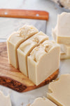 Nature's Natural Lather Coconut Milk and Colloidal Oats Oatmeal Soap Bar handcrafted with all natural vegan ingredients like olive oil, coconut oil, shea butter, avocado oil for sensitive skin care and dry skin care. Great on eczema, acne, psoriasis, redness, maintaining elasticity.