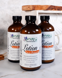Nature's Natural Lather Oat & Chamomile Vegan Lotion For Sensitive, Dry & Chap Skin made with  Distilled Water, Organic Extra Virgin Coconut Oil, Organic Sunflower Oil, Emulsifying Wax, Stearic Acid, Organic Shea Butter, Oat Oil, Chamomile Hydrosol, Phenoxyethanol, Caprylyl Glycol, & Sorbic Acid.