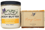 Our Mango Guava Bath Care Bundle provides a luscious tropical mango aroma with undertones of juicy papaya and soft floral notes for a soothing aromatherapy experience. Our handcrafted Body Butter is whipped, smooth to the touch, and oh so moisturizing with a non-oily application. Paired with our soothing Mango Guava Soap Bar with olive oil and shea butter, this duo nourishes the skin all while calming the spirit!