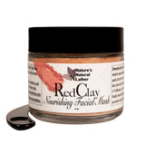Nature's Natural Lather Red Clay Nourishing Facial Mask is designed to gently nourish the skin by adding moisture and tightening the pores, all while helping keep skin balanced and healthy. Formulated with the powerful nourishing qualities of moisturizing Aloe, anti-inflammatory Flax Powder, toning Kaolin Clay, scar fading Chamomile, and softening Moroccan Red Clay, our face mask is as effective as it is relaxing for both your skin and spirit. 