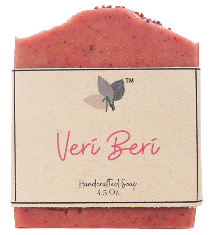 Nature's Natural Lather vegan handcrafted cold process artisan soap made with all natural ingredients including kaolin clay, shea butter, coconut oil, and gently exfoliating cranberry seeds for dry, oil, and sensitive sustainable skincare. 
