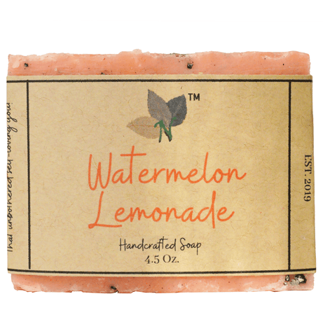Nature's Natural Lather Watermelon Lemonade Soap Bar will remind you of summer while nourishing your skin with Aloe and Kaolin Clay. Perfect for nearly all skin types. Made with 100% Essential Oil based fragrances, our soap bars also leave out all the problems your skin can face with harsh chemicals, preservatives, and detergents.